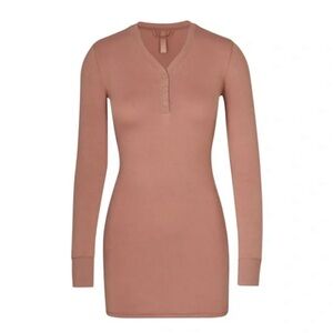 Skims Sleep Mini Henley Dress